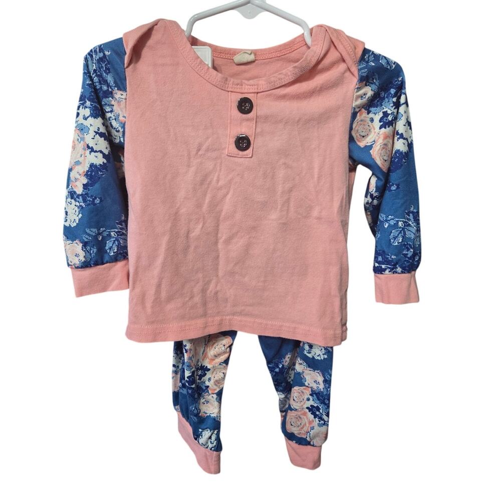 Toddler Floral 2 Piece Long Sleeve Outfit - 90 (2T)